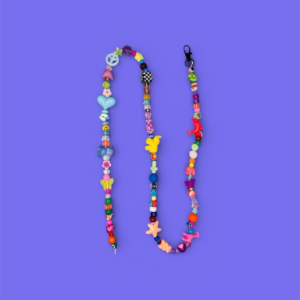 Colorful Beaded Phone Strap - Picture 2 of 2